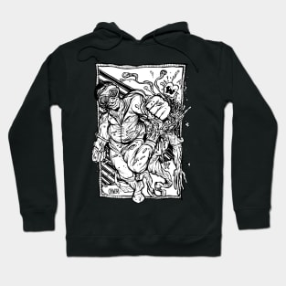 Power punch black & white Hoodie